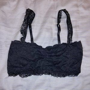 F21 Black Lace Bralette Bandeau